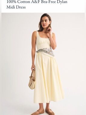 Abercrombie cotton bra-free midi dress